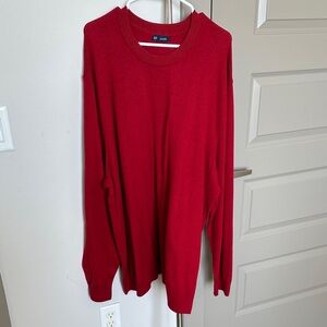 GAP Men's Crewneck Sweater in Vibrant Red